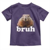 Bruh Groundhog Toddler T Shirt Funny Woodchuck Youth Teens Kids Slang - Wonder Print Shop