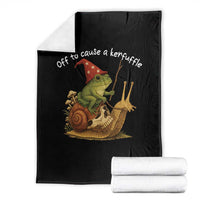 Whimsical Frog Wizard Meme Throw Blanket Off to Cause A Kerfuffle - Wonder Print Shop
