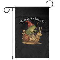 Whimsical Frog Wizard Meme Garden Flag Off to Cause A Kerfuffle - Wonder Print Shop