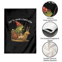 Whimsical Frog Wizard Meme Garden Flag Off to Cause A Kerfuffle - Wonder Print Shop