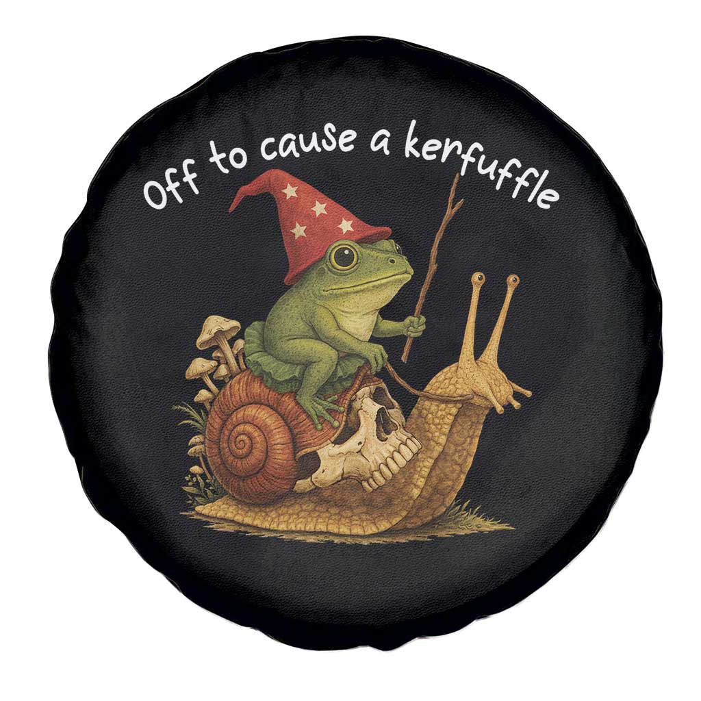 Whimsical Frog Wizard Meme Spare Tire Cover Off to Cause A Kerfuffle - Wonder Print Shop