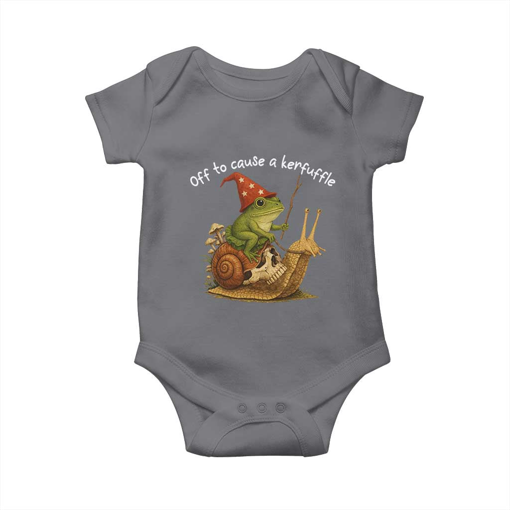 Whimsical Frog Wizard Meme Baby Onesie Off to Cause A Kerfuffle - Wonder Print Shop