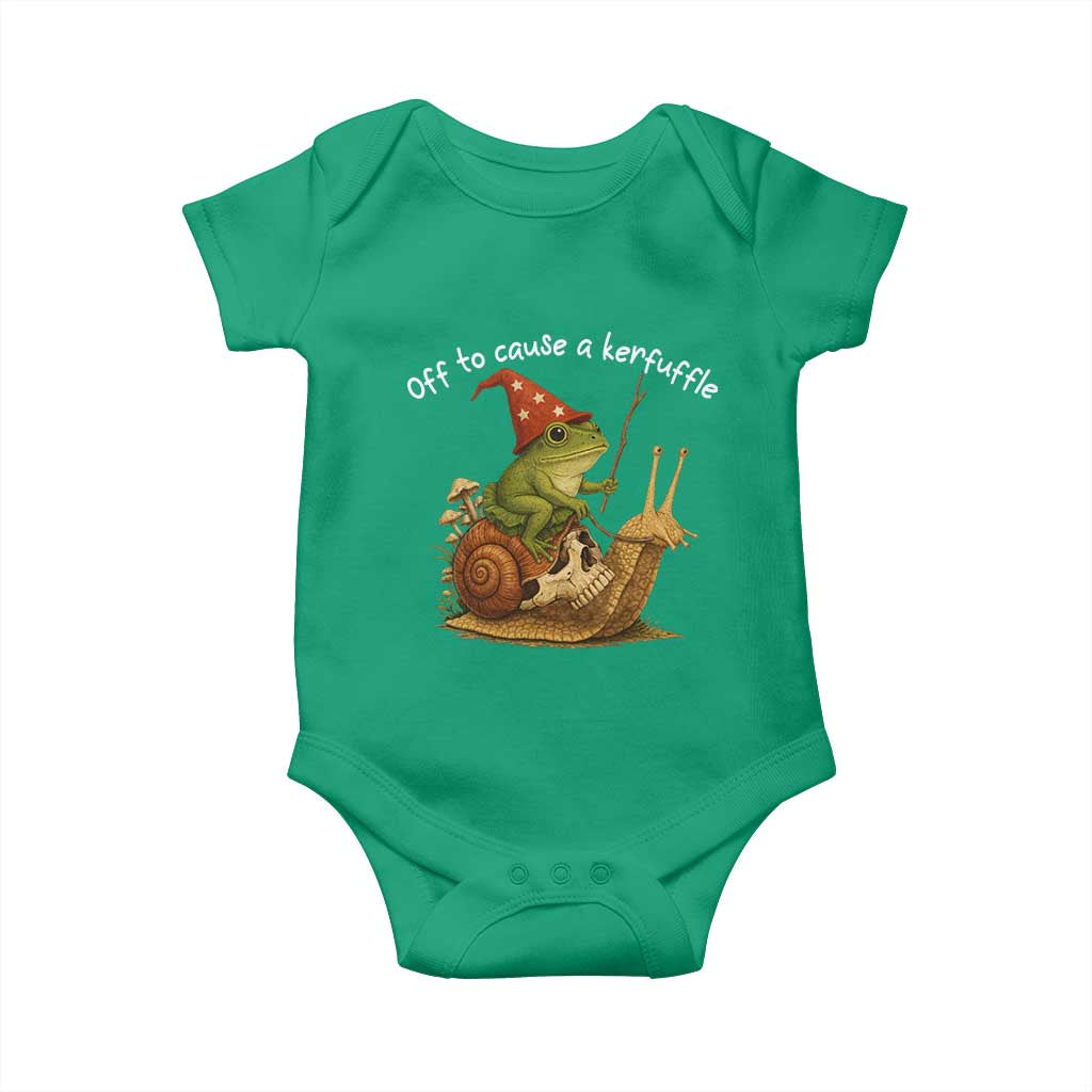 Whimsical Frog Wizard Meme Baby Onesie Off to Cause A Kerfuffle - Wonder Print Shop