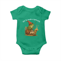 Whimsical Frog Wizard Meme Baby Onesie Off to Cause A Kerfuffle - Wonder Print Shop