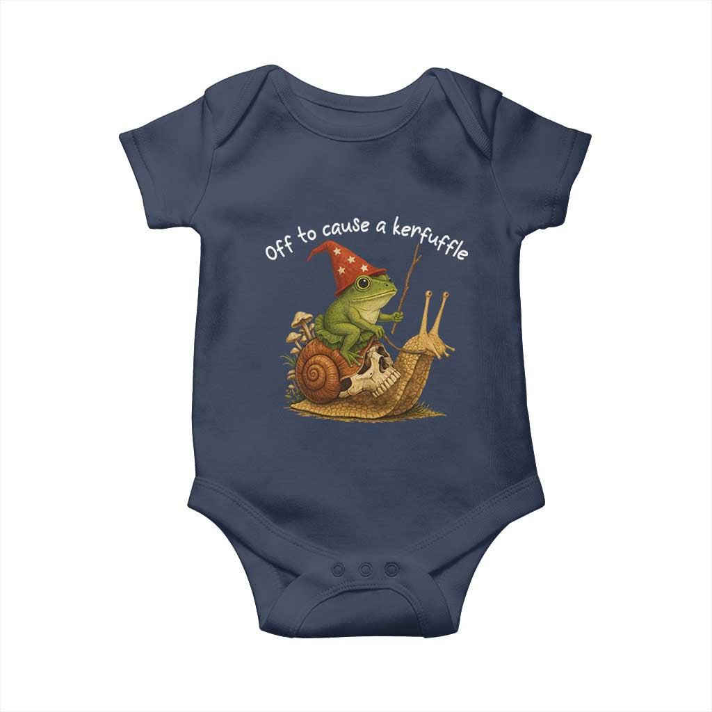 Whimsical Frog Wizard Meme Baby Onesie Off to Cause A Kerfuffle - Wonder Print Shop