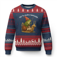 Whimsical Frog Wizard Meme Ugly Christmas Sweater Off to Cause A Kerfuffle - Wonder Print Shop