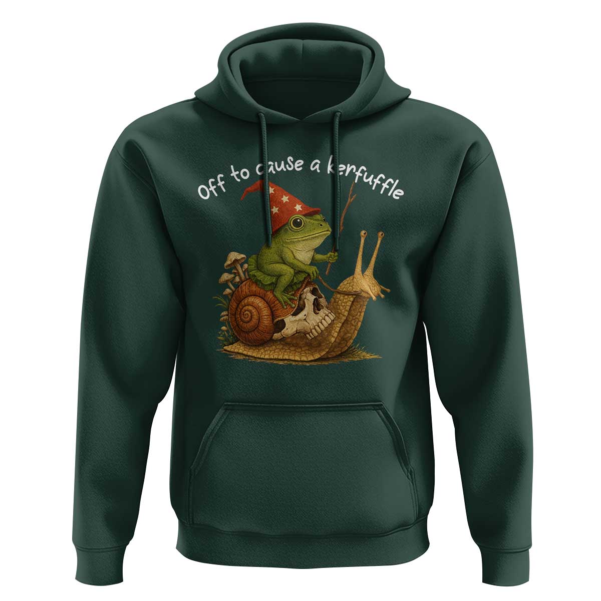 Whimsical Frog Wizard Meme Hoodie Off to Cause A Kerfuffle - Wonder Print Shop