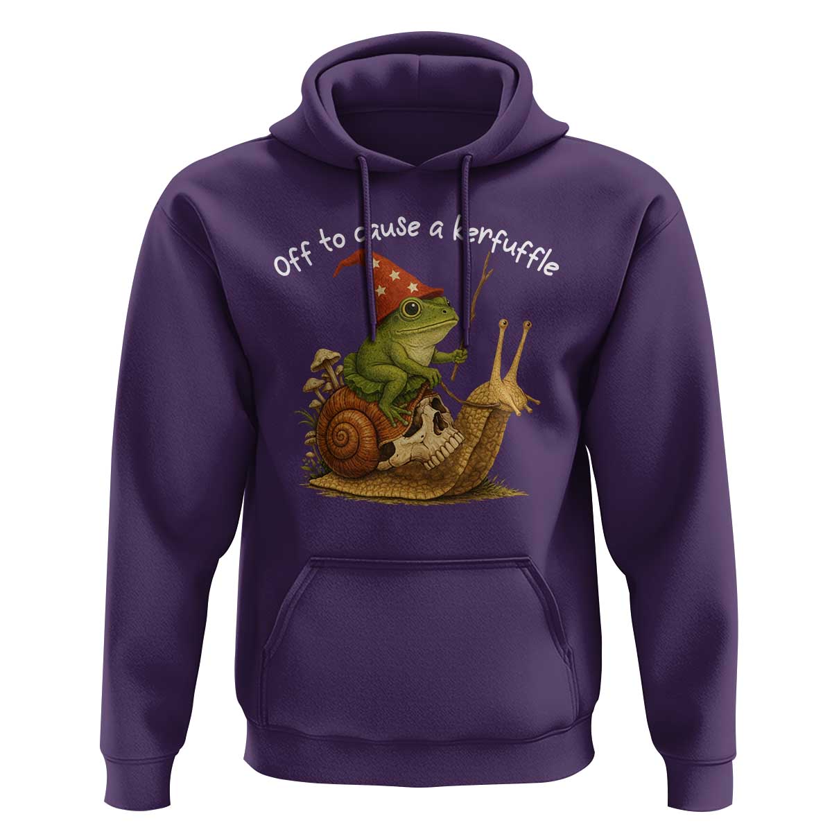 Whimsical Frog Wizard Meme Hoodie Off to Cause A Kerfuffle - Wonder Print Shop