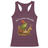 Whimsical Frog Wizard Meme Racerback Tank Top Off to Cause A Kerfuffle - Wonder Print Shop