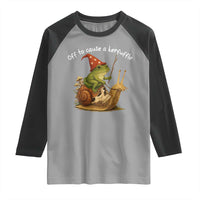 Whimsical Frog Wizard Meme Raglan Shirt Off to Cause A Kerfuffle - Wonder Print Shop
