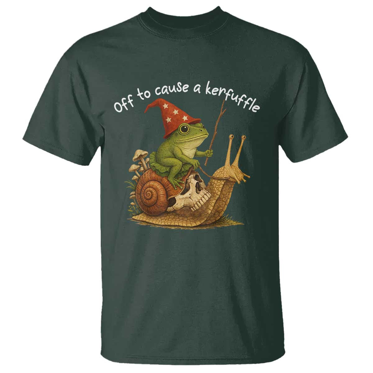 Whimsical Frog Wizard Meme T Shirt Off to Cause A Kerfuffle - Wonder Print Shop