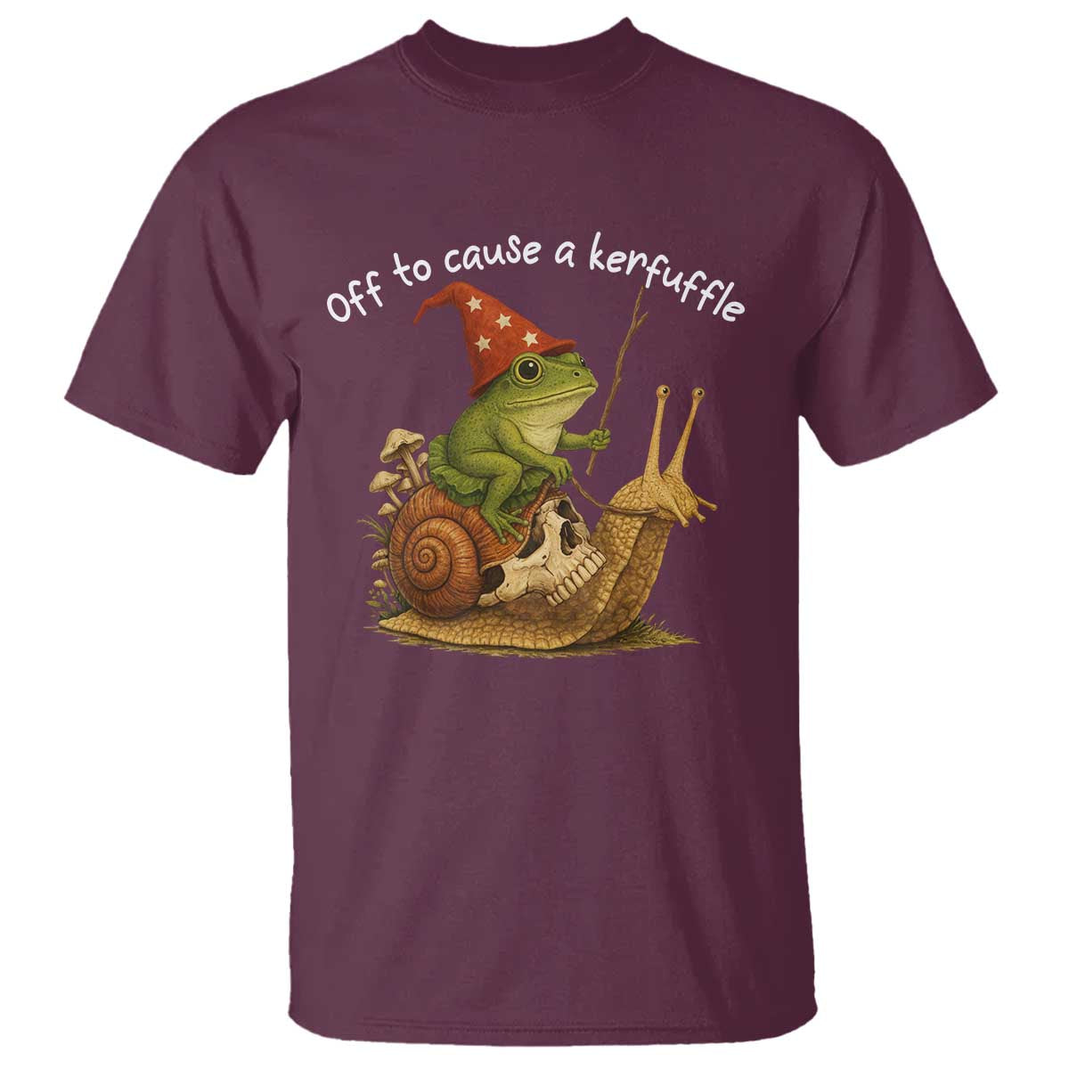 Whimsical Frog Wizard Meme T Shirt Off to Cause A Kerfuffle - Wonder Print Shop