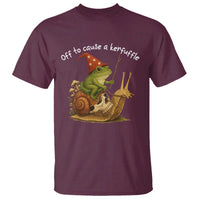 Whimsical Frog Wizard Meme T Shirt Off to Cause A Kerfuffle - Wonder Print Shop