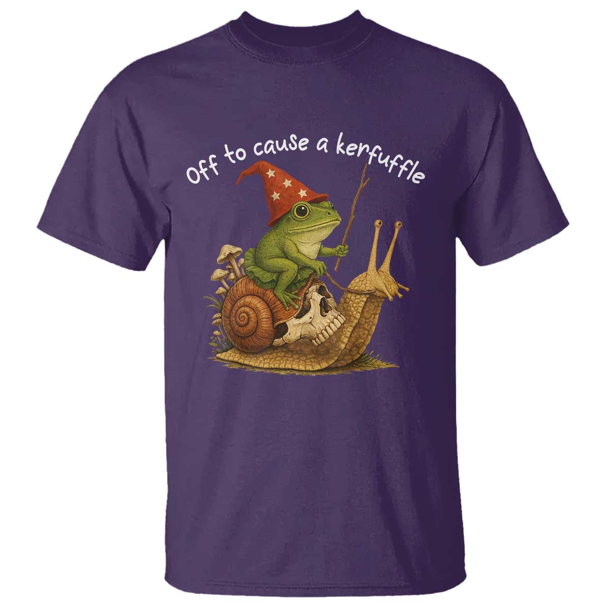 Whimsical Frog Wizard Meme T Shirt Off to Cause A Kerfuffle - Wonder Print Shop