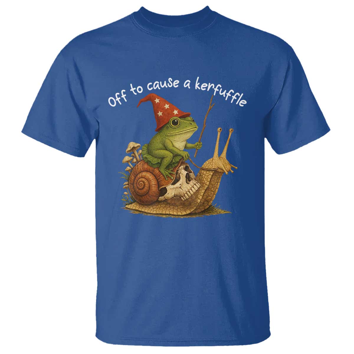 Whimsical Frog Wizard Meme T Shirt Off to Cause A Kerfuffle - Wonder Print Shop