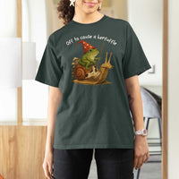 Whimsical Frog Wizard Meme T Shirt For Women Off to Cause A Kerfuffle - Wonder Print Shop