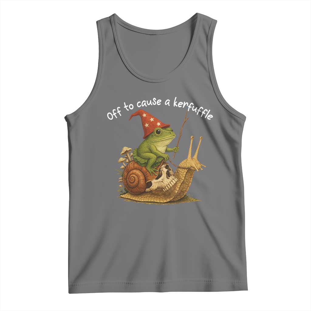 Whimsical Frog Wizard Meme Tank Top Off to Cause A Kerfuffle - Wonder Print Shop