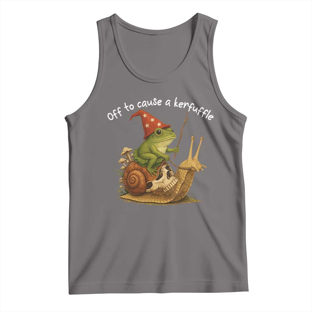 Whimsical Frog Wizard Meme Tank Top Off to Cause A Kerfuffle - Wonder Print Shop