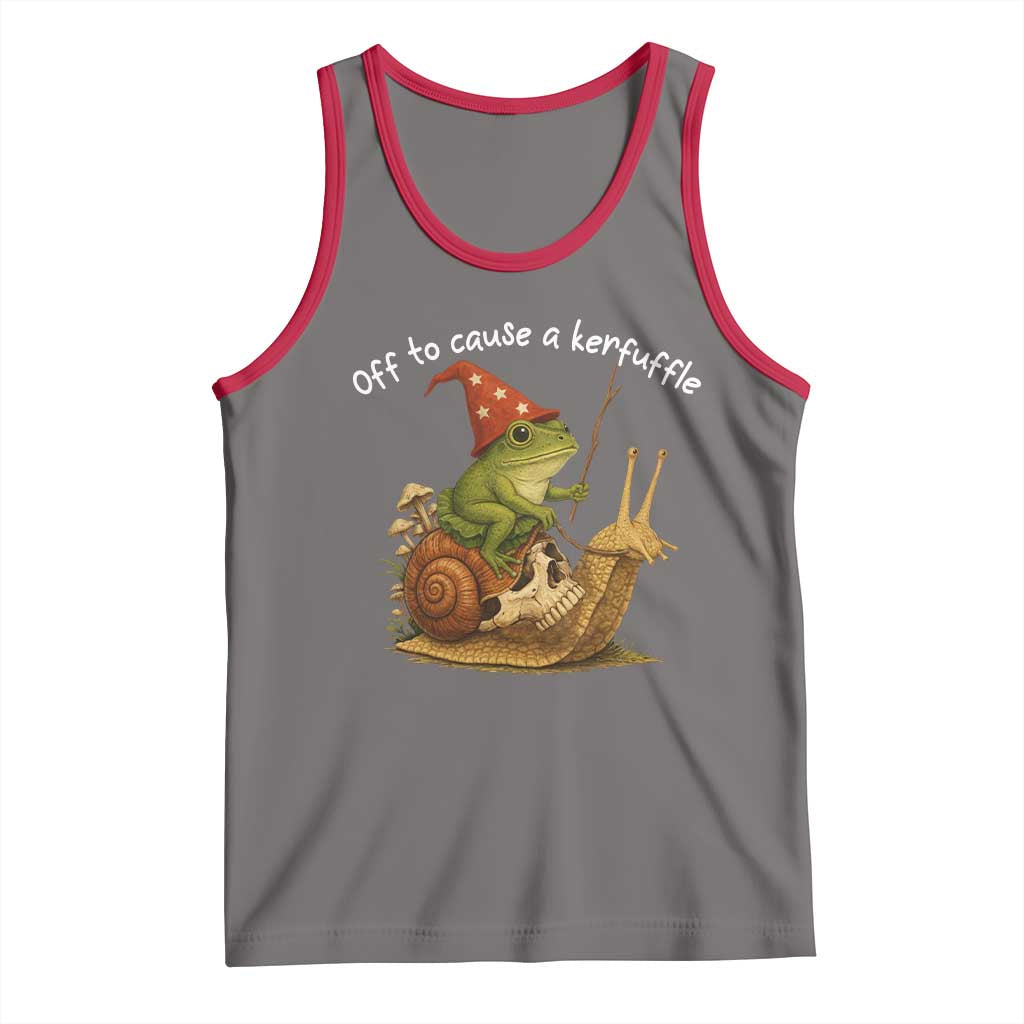 Whimsical Frog Wizard Meme Tank Top Off to Cause A Kerfuffle - Wonder Print Shop