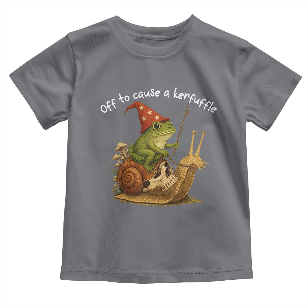 Whimsical Frog Wizard Meme Toddler T Shirt Off to Cause A Kerfuffle - Wonder Print Shop