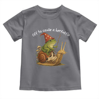 Whimsical Frog Wizard Meme Toddler T Shirt Off to Cause A Kerfuffle - Wonder Print Shop
