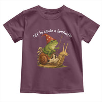 Whimsical Frog Wizard Meme Toddler T Shirt Off to Cause A Kerfuffle - Wonder Print Shop