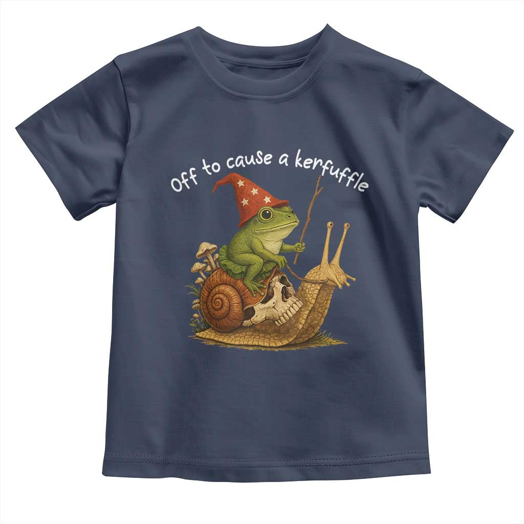 Whimsical Frog Wizard Meme Toddler T Shirt Off to Cause A Kerfuffle - Wonder Print Shop