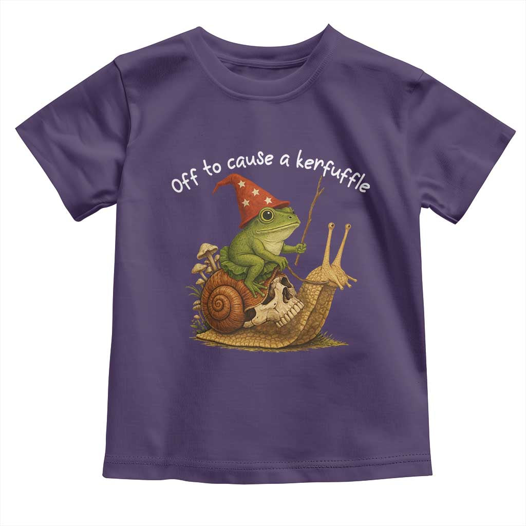 Whimsical Frog Wizard Meme Toddler T Shirt Off to Cause A Kerfuffle - Wonder Print Shop
