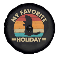 Groundhog Day Spare Tire Cover My Favorite Holiday Retro Woodchuck - Wonder Print Shop
