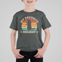 Groundhog Day T Shirt For Kid My Favorite Holiday Retro Woodchuck - Wonder Print Shop