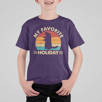 Groundhog Day T Shirt For Kid My Favorite Holiday Retro Woodchuck - Wonder Print Shop