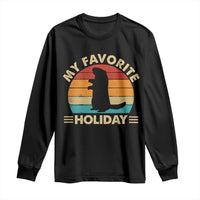 Groundhog Day Long Sleeve Shirt My Favorite Holiday Retro Woodchuck - Wonder Print Shop