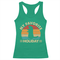 Groundhog Day Racerback Tank Top My Favorite Holiday Retro Woodchuck - Wonder Print Shop