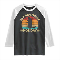 Groundhog Day Raglan Shirt My Favorite Holiday Retro Woodchuck - Wonder Print Shop