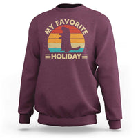 Groundhog Day Sweatshirt My Favorite Holiday Retro Woodchuck - Wonder Print Shop