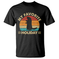 Groundhog Day T Shirt My Favorite Holiday Retro Woodchuck - Wonder Print Shop