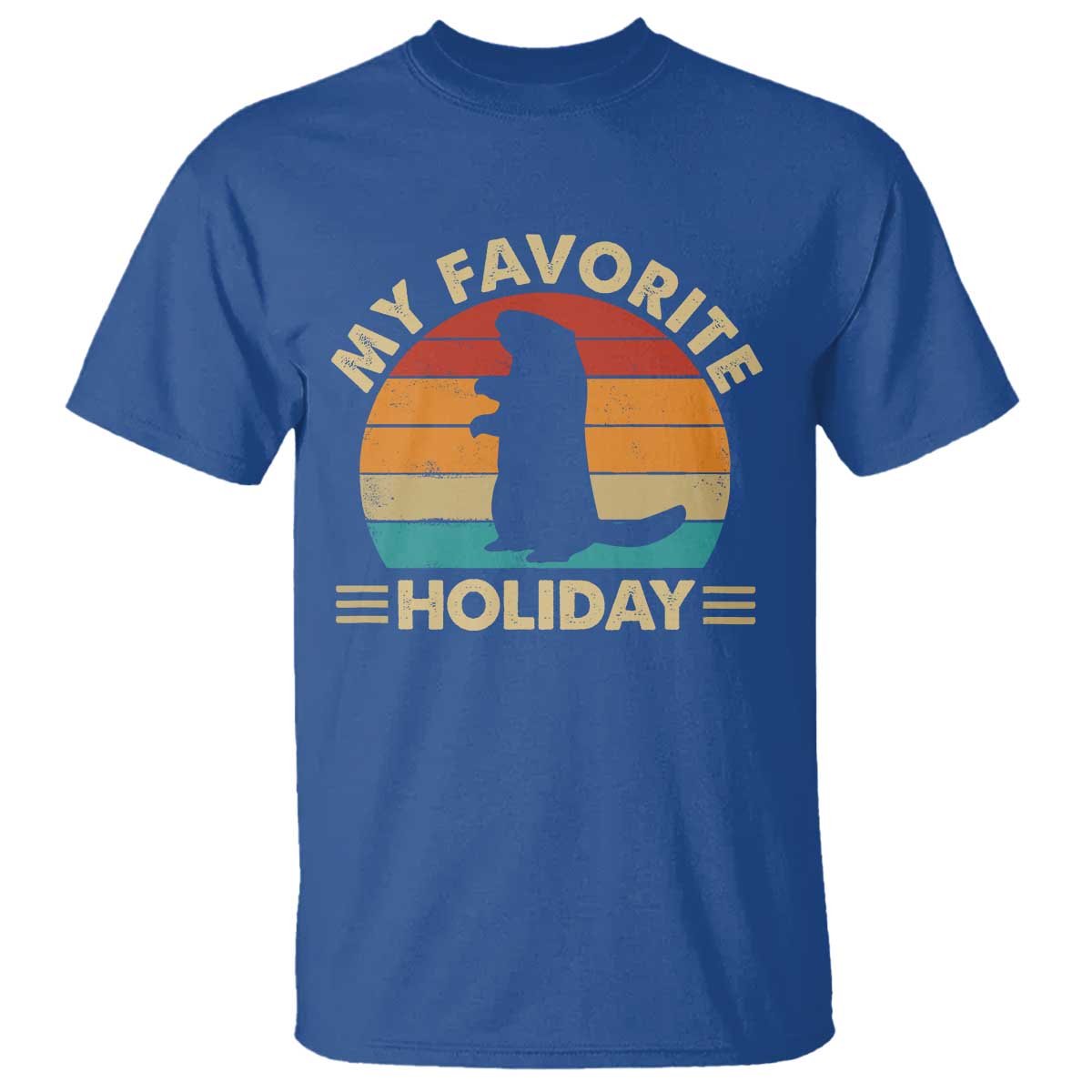 Groundhog Day T Shirt My Favorite Holiday Retro Woodchuck - Wonder Print Shop