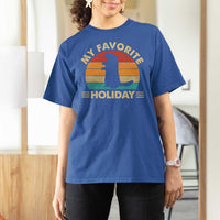 Groundhog Day T Shirt For Women My Favorite Holiday Retro Woodchuck - Wonder Print Shop