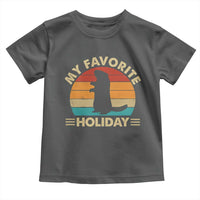 Groundhog Day Toddler T Shirt My Favorite Holiday Retro Woodchuck - Wonder Print Shop