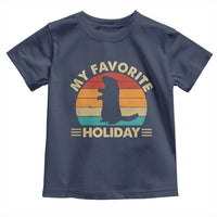 Groundhog Day Toddler T Shirt My Favorite Holiday Retro Woodchuck - Wonder Print Shop