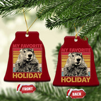 Groundhog Day Ceramic Ornament Retro My Favorite Holiday Retro Woodchuck
