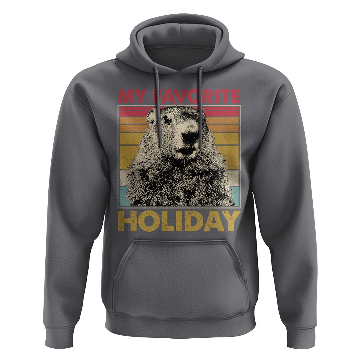 Groundhog Day Hoodie Retro My Favorite Holiday Retro Woodchuck