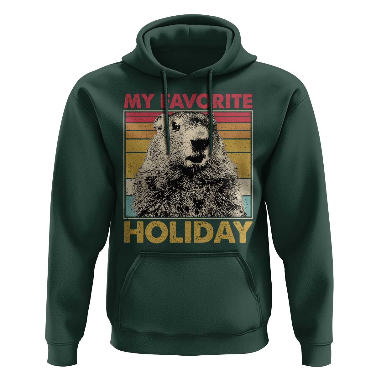 Groundhog Day Hoodie Retro My Favorite Holiday Retro Woodchuck