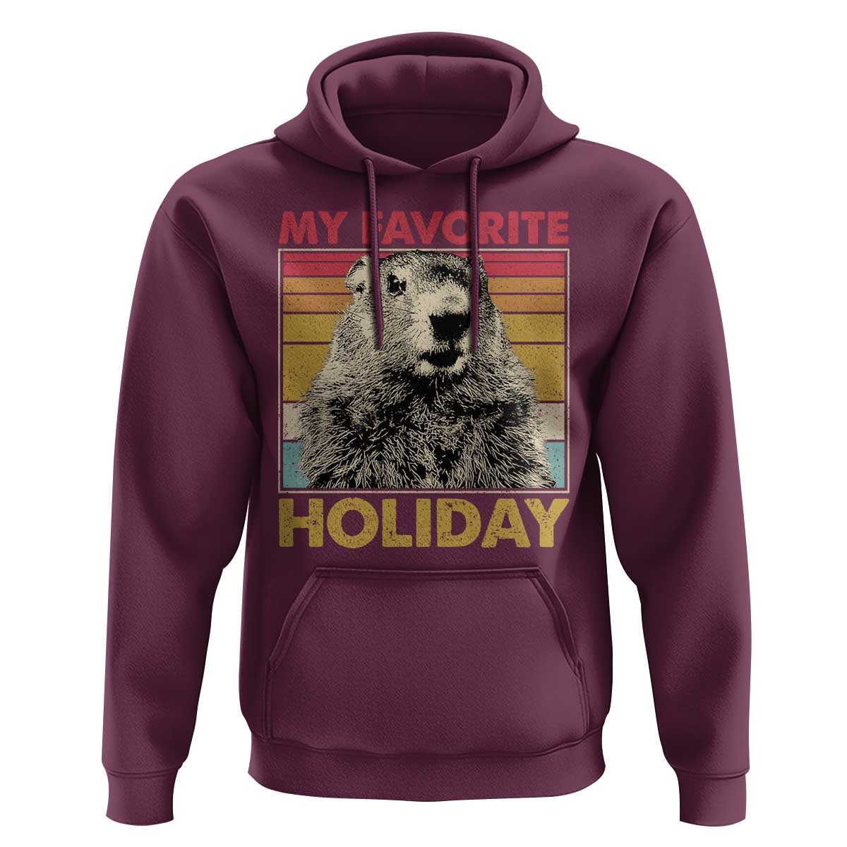 Groundhog Day Hoodie Retro My Favorite Holiday Retro Woodchuck