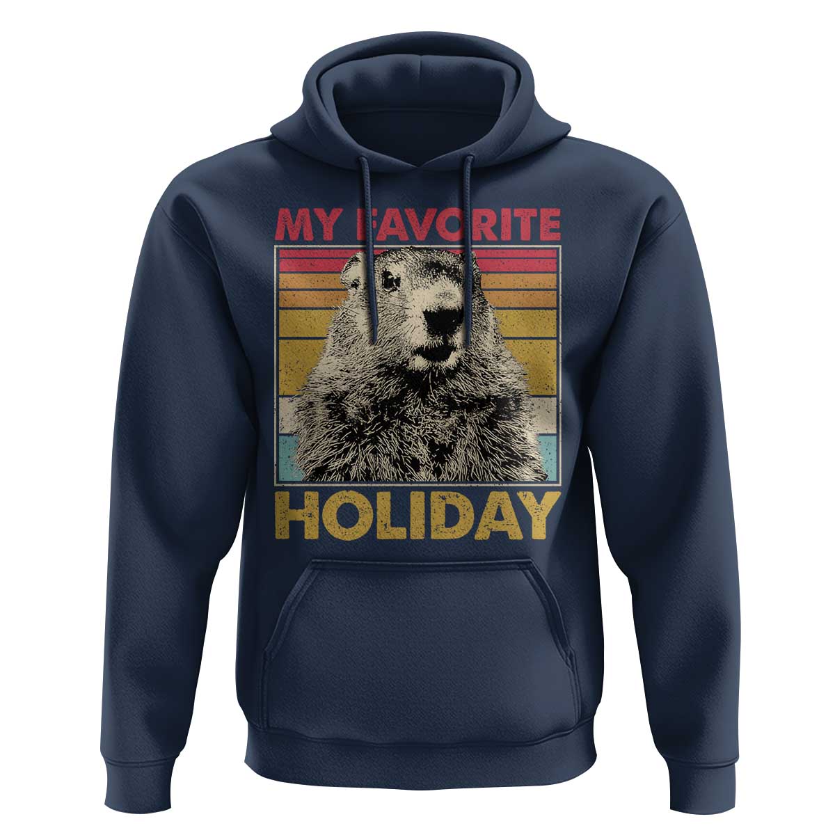 Groundhog Day Hoodie Retro My Favorite Holiday Retro Woodchuck