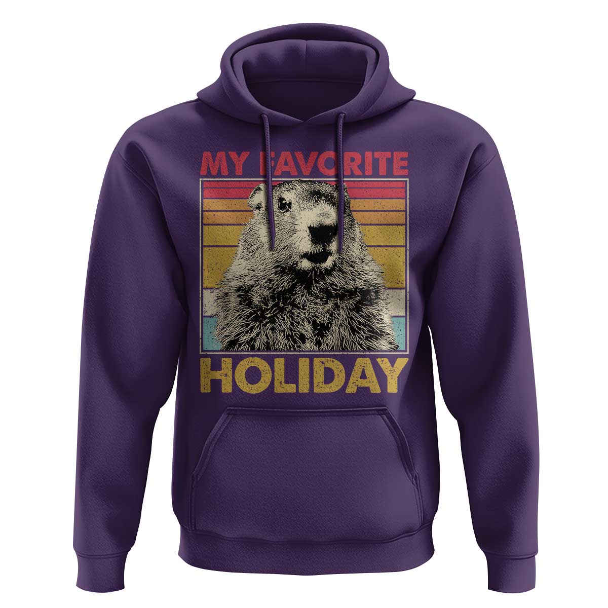 Groundhog Day Hoodie Retro My Favorite Holiday Retro Woodchuck