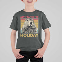 Groundhog Day T Shirt For Kid Retro My Favorite Holiday Retro Woodchuck