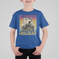 Groundhog Day T Shirt For Kid Retro My Favorite Holiday Retro Woodchuck