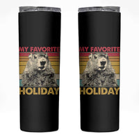 Groundhog Day Skinny Tumbler Retro My Favorite Holiday Retro Woodchuck
