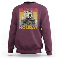 Groundhog Day Sweatshirt Retro My Favorite Holiday Retro Woodchuck